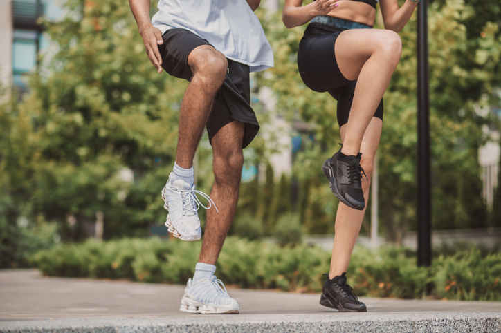 hardlopen in een park